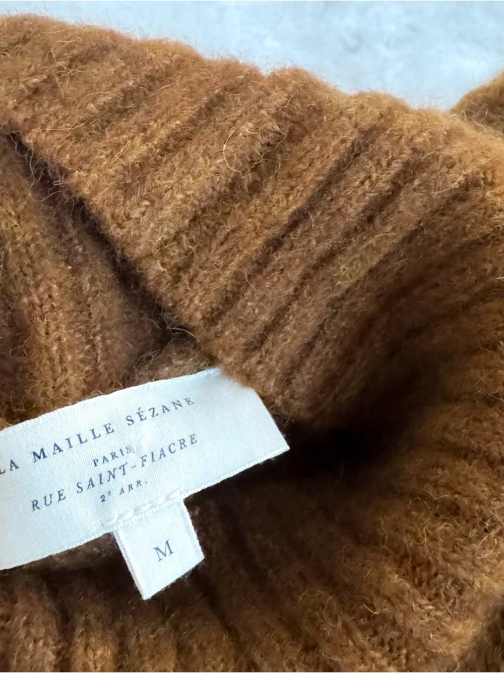 Sezane Hugo Jumper Sweter Wildcat Brown Baby Alpaca - Picture 7 of 11